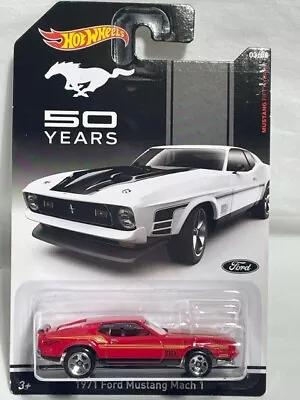 Hot Wheels 50 Years 1971 Ford Mustang Mach 1 Red 1/64 • $4.99