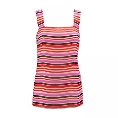 Darling Cabi # 3448  Banded Cami Top  Striped Sleeveless Lined Top/Blouse SZ XSM • $17.99
