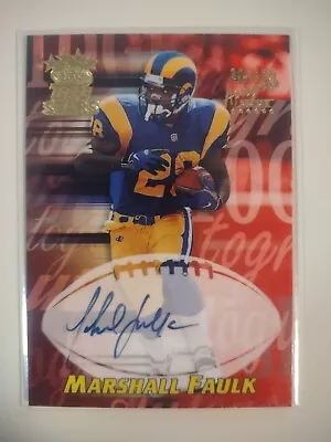 1999 Topps Stars Auto Marshall Faulk #A5 HOF Autograph Signed • $45