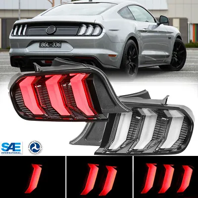 LED Tail Lights For 15-23 Ford Mustang Sequential Turn Signal Clear Euro Style • $369.99