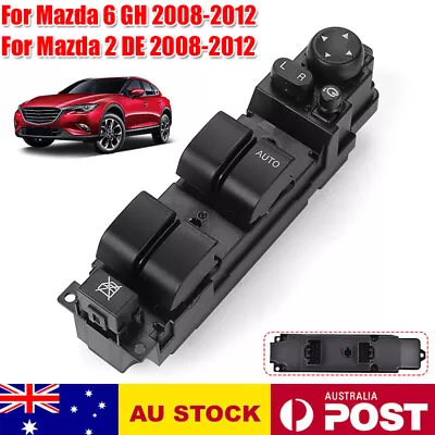 Power Master Window Switch Driver Control For Mazda 6 GH Mazda 2 DE 2008-2012 AU • $36.57