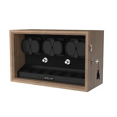 Automatic 6 Watches Watch Winder LED Light With 6 Extra Storage Box Case Quiet • $180.45