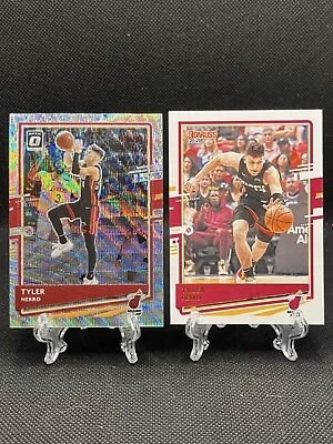 2020-21 Optic Tyler Herro Silver Wave Prizm Card #61 SP + Base Donruss MIA Heat • $0.99