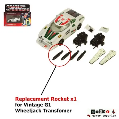 Vintage Hasbro Transformers G1 Wheeljack Missile Rocketx1 REPLACEMENT REPRO Part • $10.55