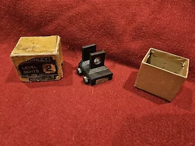 Antique Stanley Level Sights For Iron Levels Set 2 In Original Box • $74.99