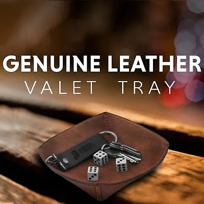 Genuine Leather Valet Tray For Men Key Wallet Tray Phone Jewelry Catchall Tray • $15.95