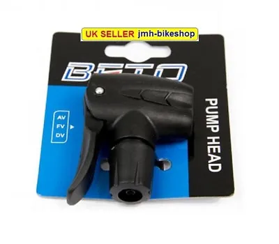 £6.99 • Buy Universal Fitting Track Pump - Bike Pump Dual Valve Replacement Head BETO