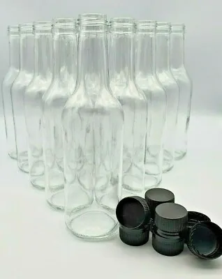 Glass Bottles 330ml And Screw Cap Drinks Bottles Cordial Home Brew - 96 Pack • £62.75