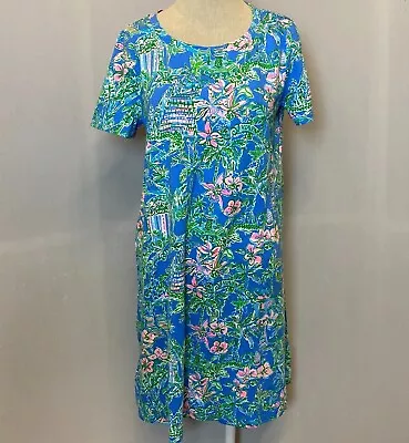 Lilly Pulitzer Dress Size S M L XL Beneath The Bougainvillea Cody Blue • $74.99