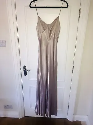 Ghost London Hollywood Ivy Maxi Dress Taupe XS Bnwt Rrp £245 • £145