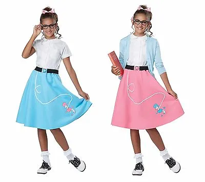 Child 50s Poodle Skirt Grease Costume  • $13.99