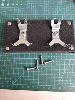£45 • Buy Rally / Race Car Dashboard Twin Stopwatch Plate Wrinkle Finish C/w S Clips