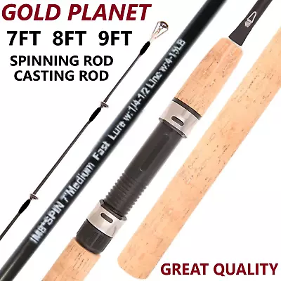 Fishing Pole Spinning Casting Rod Carbon Fiber Portable Medium Fast Lightweight • $42.97