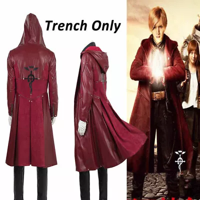 HOT Fullmetal Alchemist Edward Elric Cosplay Costume Only Trench Jacket  • $95