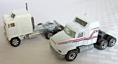 Matchbox MB-8 Mack CH-600 & Road Champs Kenworth Aerodyne White Semi-Truck Cabs • $5