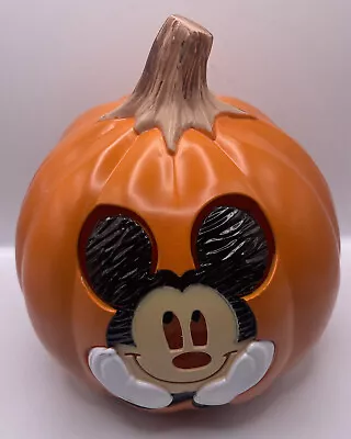 Disney Seasons Mickey Mouse Led Spooky Scary Light Up Halloween Pumpkin Orange • $15