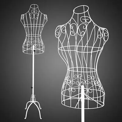 Female Wire Dress Form Vintage Style Metal Wire Mannequin Home Decor Display • $49.99