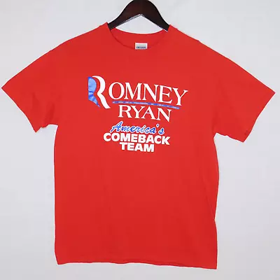 Vintage MITT ROMNEY And RYAN America's Comeback Team Political T Shirt Mens M • $18.88