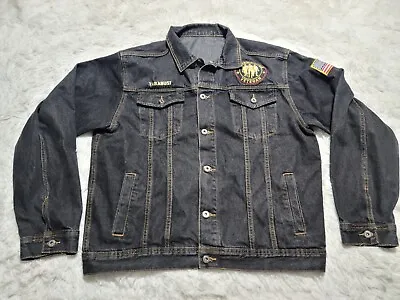 Danbury Mint Personalized U.S. Army Denim Jacket L/XL Freedom Isn't Free Veteran • $29.76