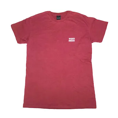 WNDRR Mens T-Shirt Size Small Burgundy Big Print Logo On Back Casual Street Wear • $27.97