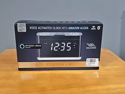  ILIVE Voice Activated Amazon Alexa Clock Platinum • $55