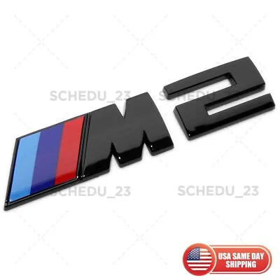 F87 Gloss Black M2 Logo Emblem Badge Trunk Lid M Power Performance Sport • $24.99