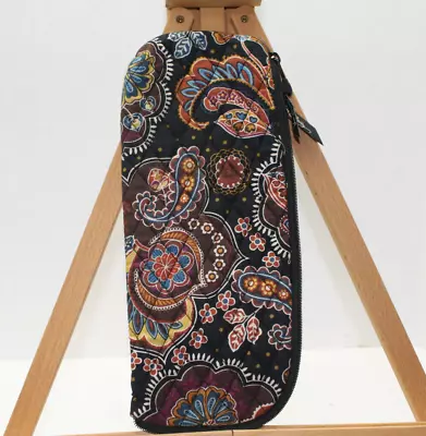 943-Vera Bradley Brown Paisley Brush And Pencil Bag W/zipper - Super Cute! • $19.99