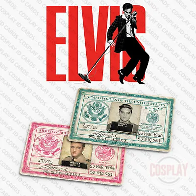 US Army Sergeant Elvis Presley Novelty Military ID Card | The King | Cosplay ID • $15