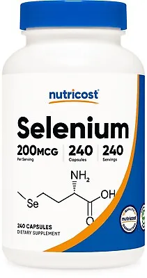 Nutricost Selenium 200mcg 240 Vegetarian Capsules • $14.95