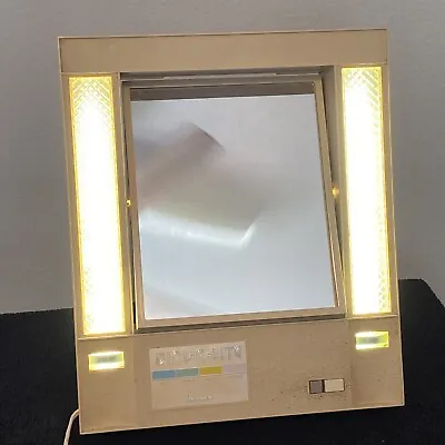 Vintage Monaco Electric Lighted Vanity Mirror W/ 4 Settings “Dial-A-Lite” 1970! • $15