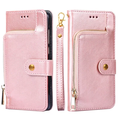 $17.59 • Buy For Oppo R15 Pro A83 A1 A73 F5 R11S A77 Zip Wallet Case Leather Card Flip Cover 