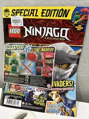 Lego Ninjago Legacy Magazine Issue 6 + 2 Minifigures Lloyd Vs Stone Warrior • $35