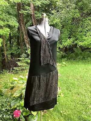 Vintage Antique 1920’s Flapper DRESS Darling ! 32-32-36 Textured Floral Panels • $99.99