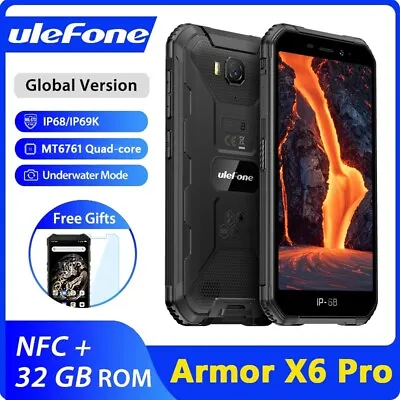 Ulefone Armor X6 Pro Global Version Cellphone 4000mAh Waterproof 4GB RAM Face ID • $251.11