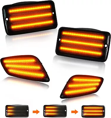 For Jeep Wrangler TJ 97-06 Dynamic  Side Marker Lights+ Bumper Turn Signal Lamps • $110.54