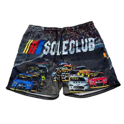 Sole Club Nascar Mesh Shorts Bravest Graphic Short Black Grey Men 6  • $39.60