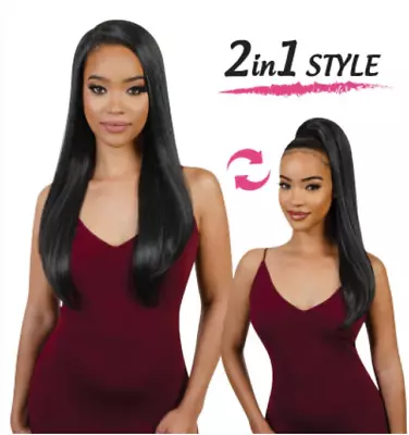 WIG2PONY (Half Wig + Ponytail Duo) Amani By Fashion Source 26  | BRAND NEW! • $19.99