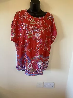 Red Paisley Design T Shirt Size20/22 By Intuition  • £3