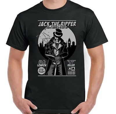 £9.94 • Buy Jack The Ripper T-Shirt Comic Book Style Mens Murder Mystery Horror Halloween