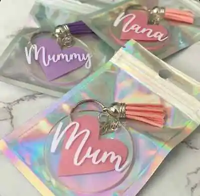 Mum Keyring Nana Keyring Personalised Mum Birthday Gifts Gifts For Mum Nana • £4.99