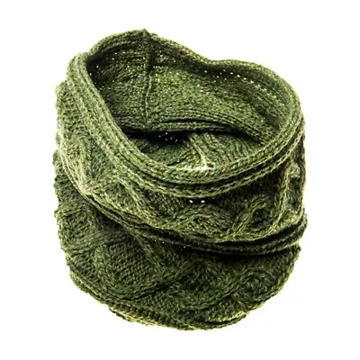 Cable Knit Meadow Green Irish Infinity Scarf • $39.95