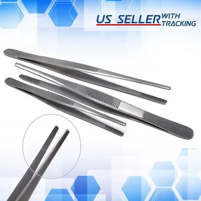 Surgical Thumb Dressing Forceps Medical Cotton Tweezers Serrated Stainless CE • $6.99