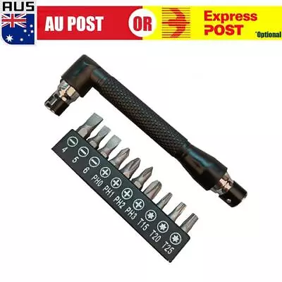 11 In 1 Mini Adjustable L-type Right Angle Hand Screwdriver Driver Repair Tool X • $6.99