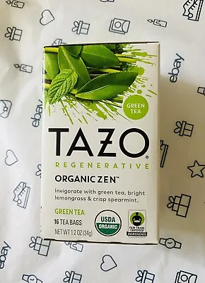 £12.33 • Buy TAZO Regenerative Organic Zen Fair Trade Green Tea 16 Bags Each (pack Of 2)