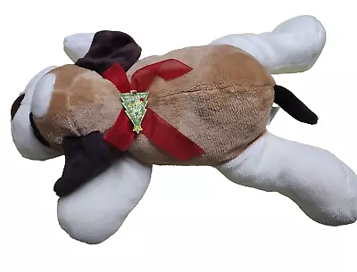 16  Stuffed Plush Animal Soft Puppy Dog Toy W/Christmas Bow • $15.99