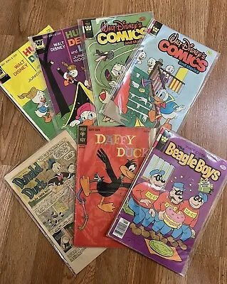 Lot Of Disney Comic Books.  7 Comics Donald Duck Beagle Boys Daffy Duck • $15