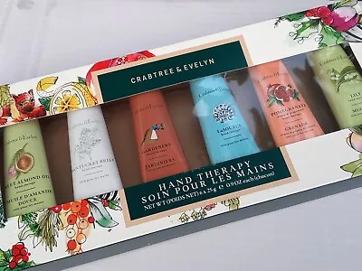 Crabtree & Evelyn Hand Therapy Cream Set 6x 25ml La Source Sweet Almond Gardener • £29.95