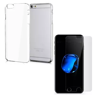 For APPLE IPHONE 7 PLUS CLEAR CASE + TEMPERED GLASS SCREEN PROTECTOR SHOCKPROOF • $9.69