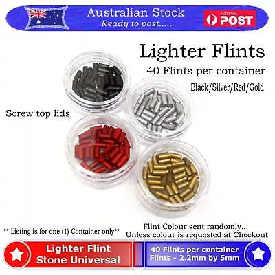 40 Universal Flint Stone Replacements In Jar Lighter Zippo Cigarette Welder • $9.25