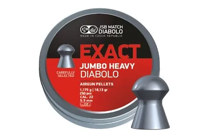 JSB Exact Jumbo Heavy .22 Air Pellets Tin Of 500 5.52 Fast UK Dispatch • £20.45